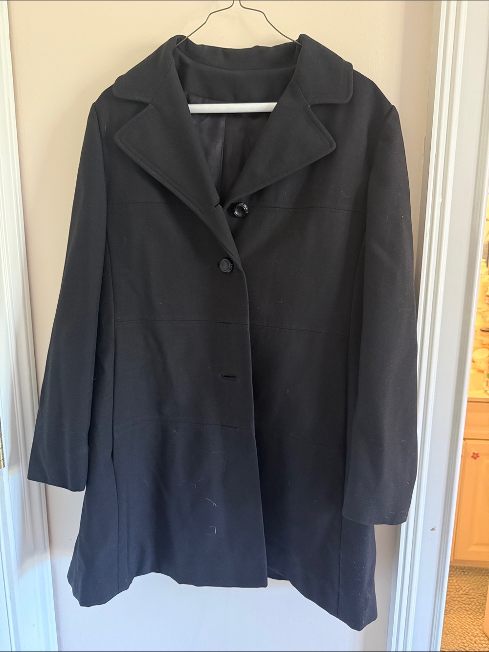 Classic Black Women's Coat - Timeless A-Line Jacket